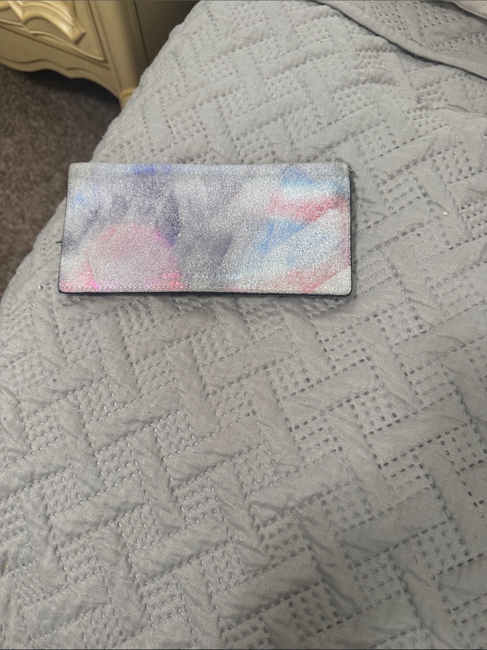 Aimee Kestenberg Silver Holographic wallet with Pink & Blue Accents